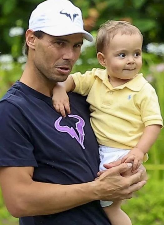 عکس رافائل نادال و فرزندانش