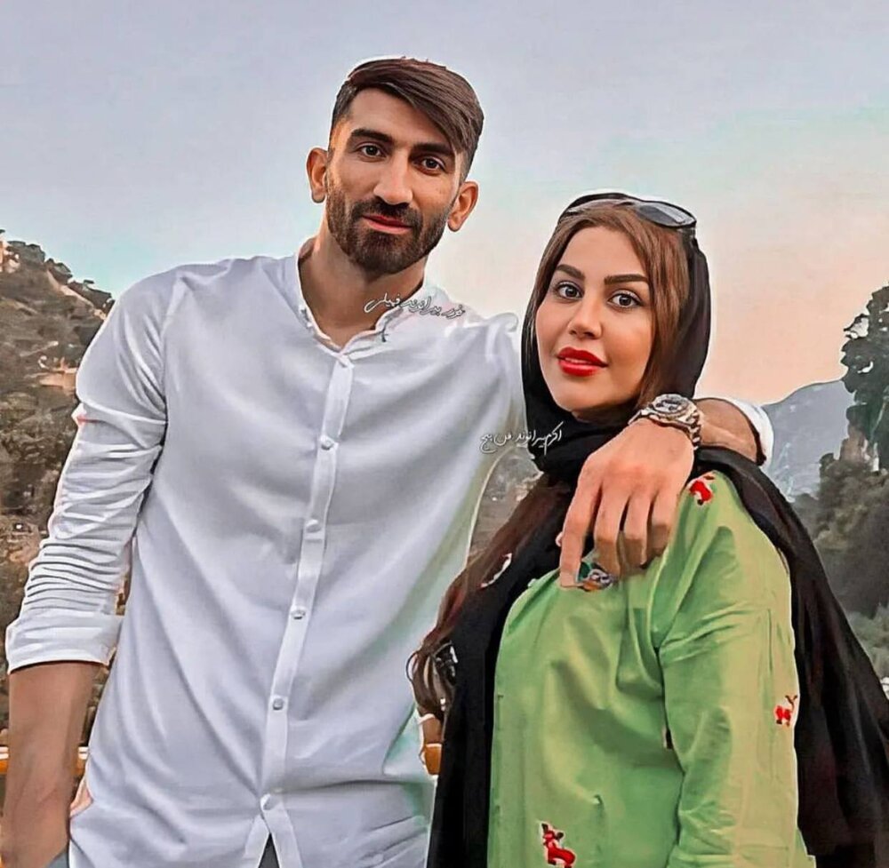 عکس  علیرضا بیرو و همسرش