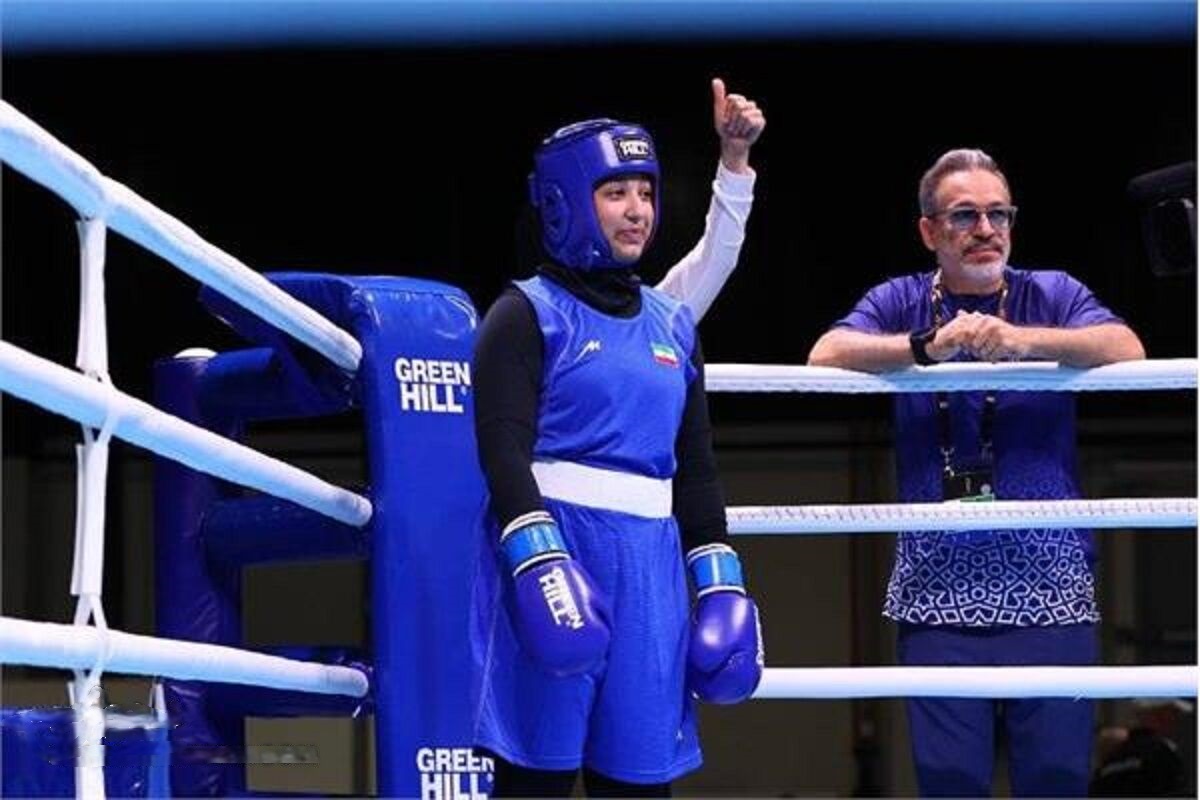 عکس فاطمه رستگار بوکسر مدال